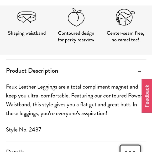 NWOT SPANX Faux Leather Leggings - Picture 4 of 5